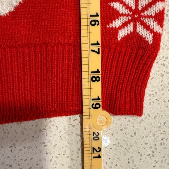 Festive Santa Claus Christmas Sweater Vest 3D Pom Pom Nose Red Knit Holiday Jr S - Picture 5 of 6